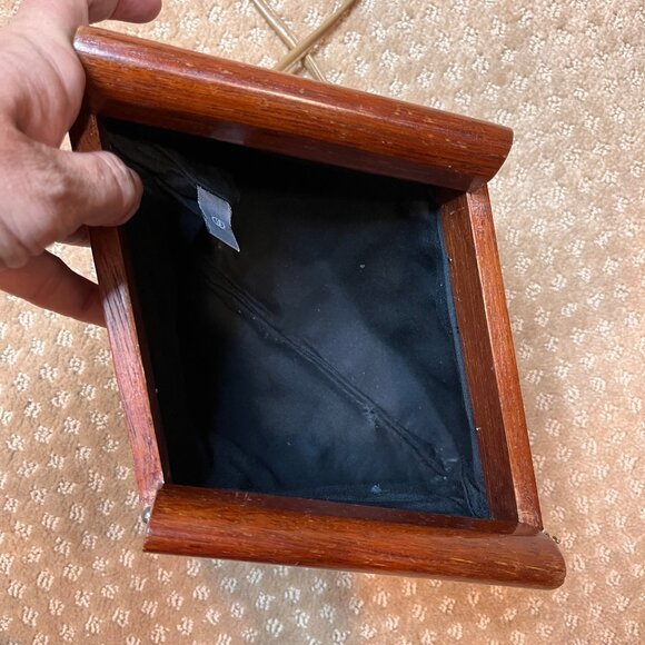 Saddle River Metallic Woven Wood Clutch 80's Y2K Moonlighting 90’s Unique - Picture 9 of 16